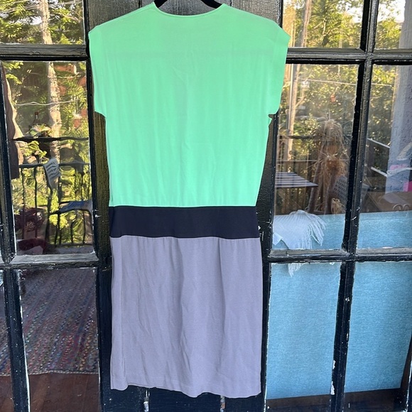 Diane Von Furstenberg - Nori Colorblock Silk Crepe Faux Wrap Dress - Size 4 - Picture 8 of 8